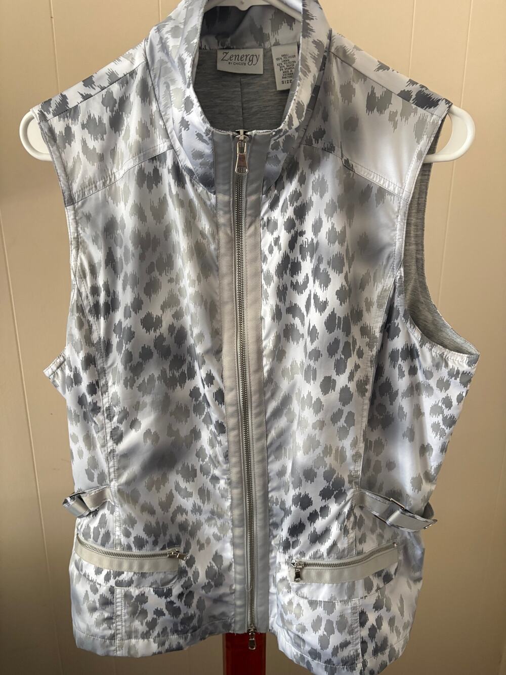Silver and Gray Vest by Zenergy of  Chico’s Sz 2